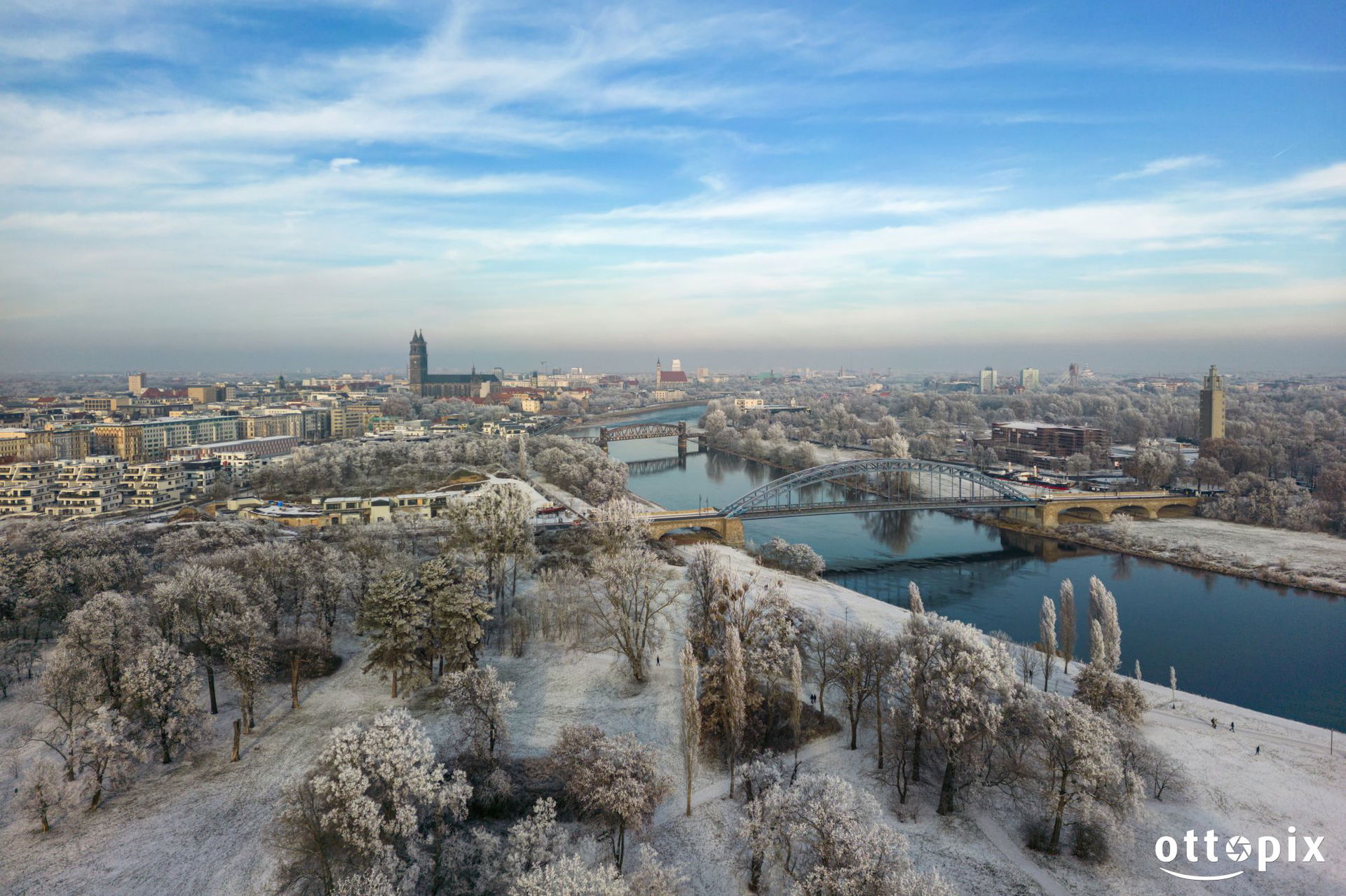 Magdeburg im Winter