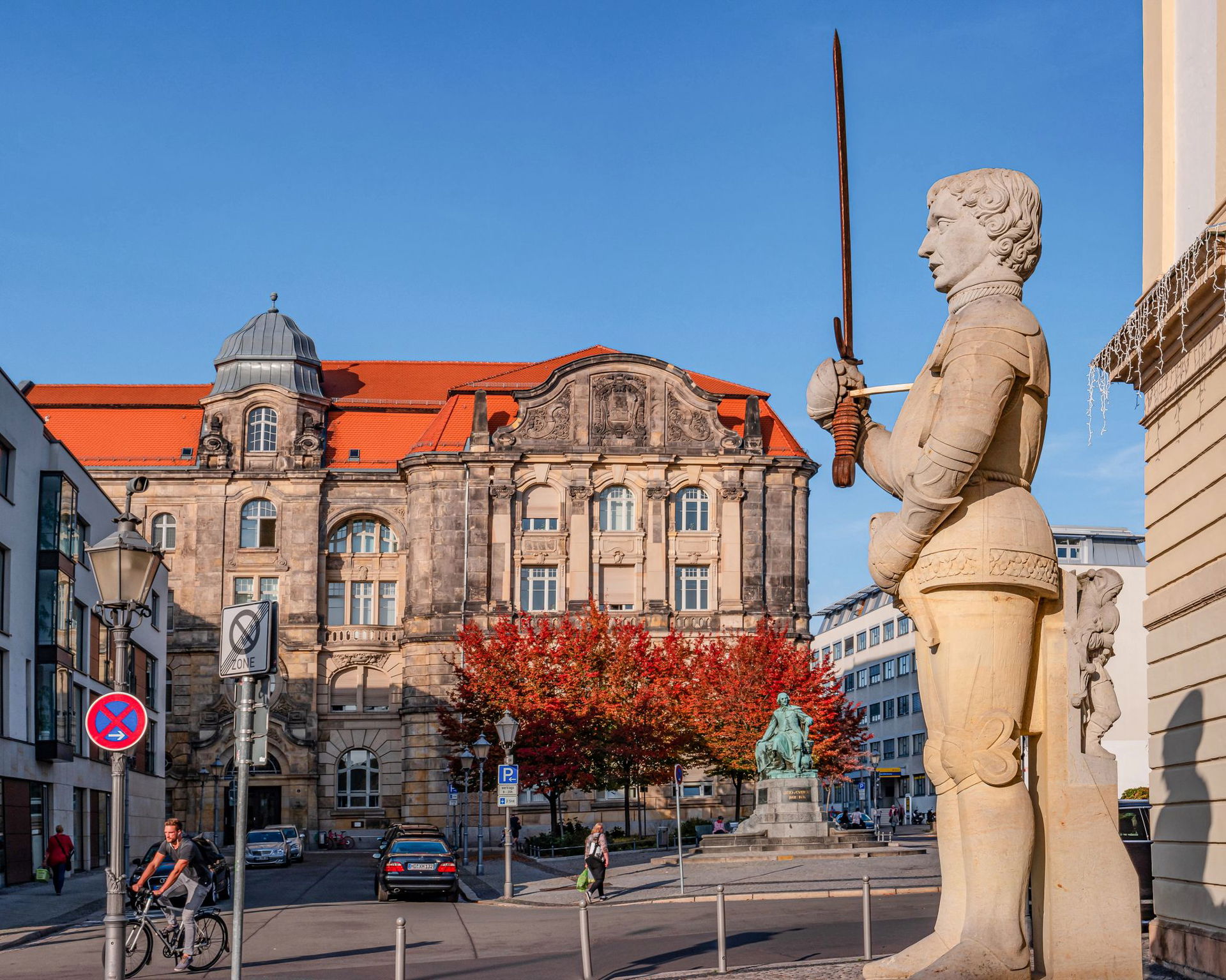 Magdeburger Roland Denkmal am Alten Rathaus von Magdeburg